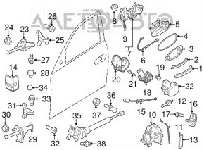 Front right door lock trim Porsche Panamera 10-16